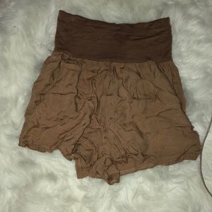 Brown high waisted shorts